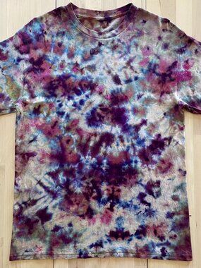 Gildan Unisex Vintage/Antique Cosmic Crumple Scrunch Tie Dye T-Shirt size Medium